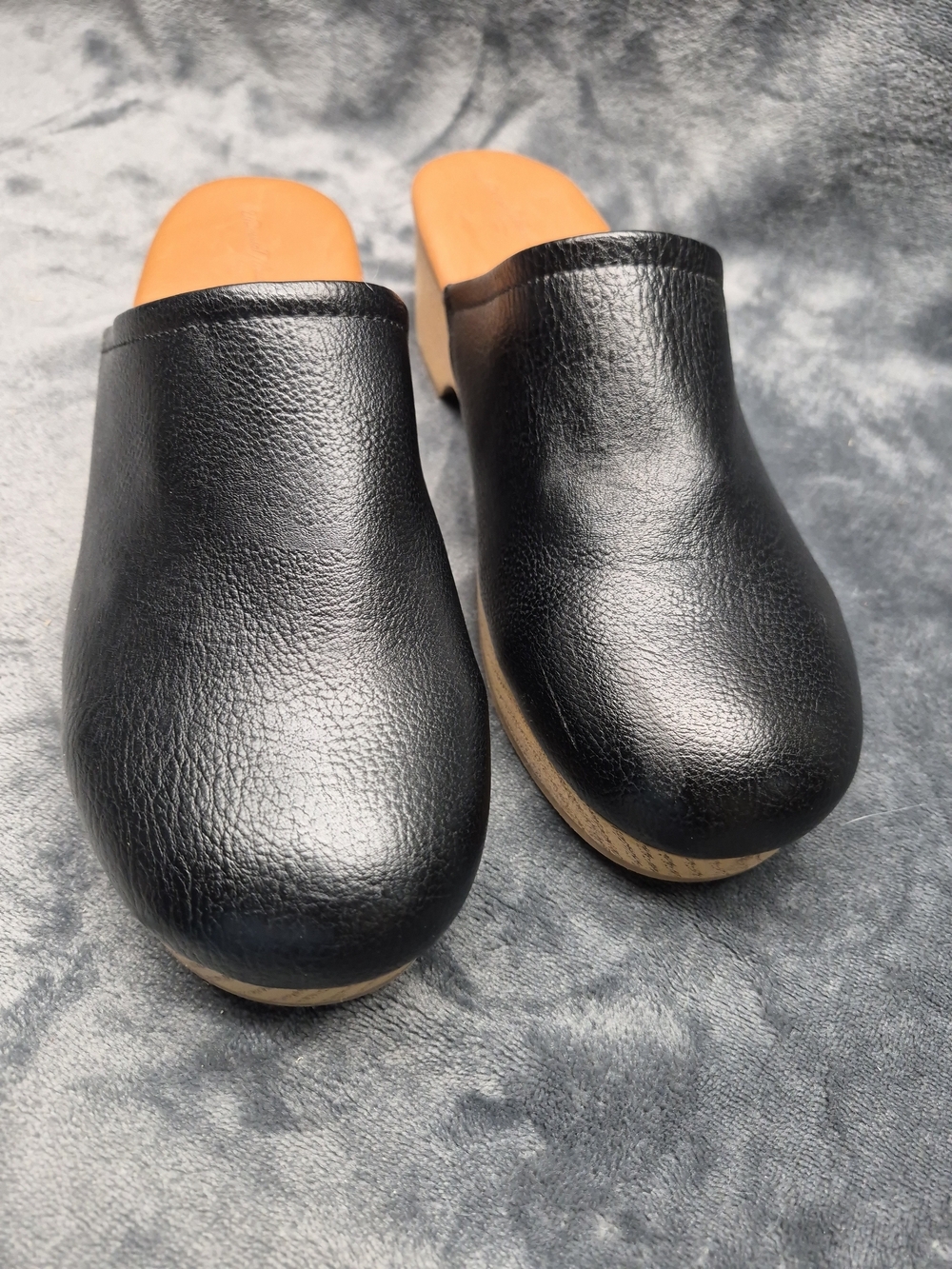 Universal Thread Size 10 Clogs Magnolia Black Shoes Slip On Heel Wedge Target - Picture 16 of 16